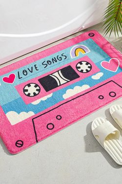 Y2K Grunge 90s Vintage Cassette Tape Rug - Retro Y2K Summer Party Decor, 90s Hip Hop Style