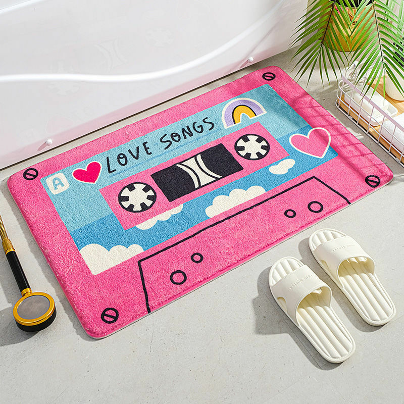 Y2K Grunge 90s Vintage Cassette Tape Rug - Retro Y2K Summer Party Decor, 90s Hip Hop Style