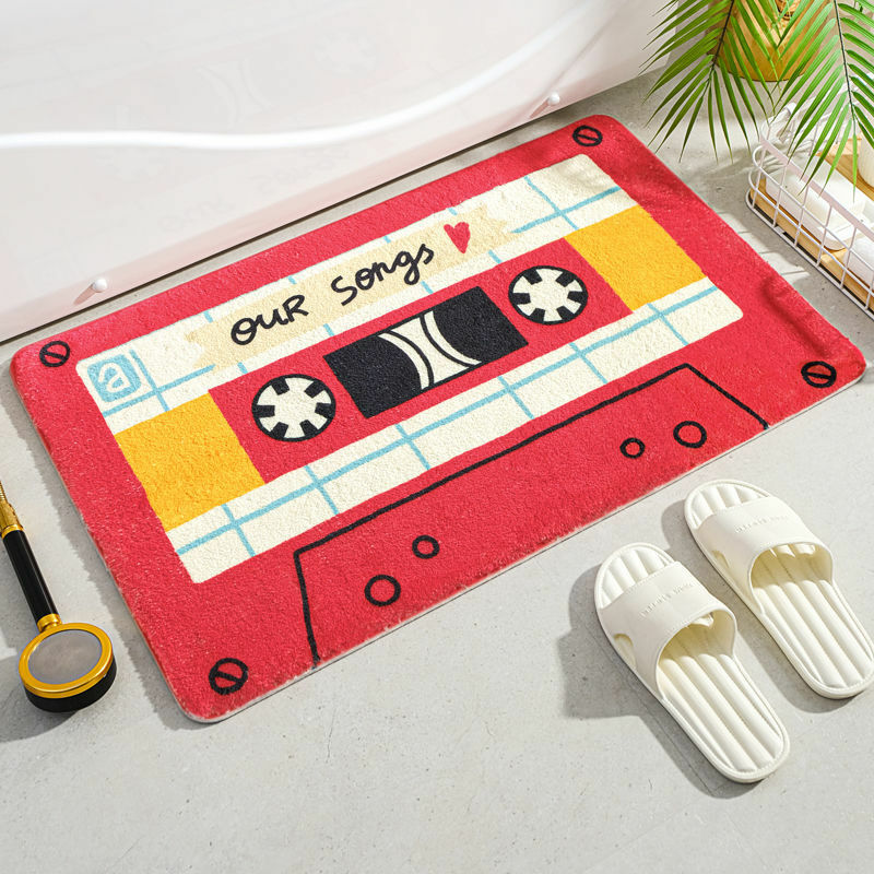 Y2K Grunge 90s Vintage Cassette Tape Rug - Retro Y2K Summer Party Decor, 90s Hip Hop Style