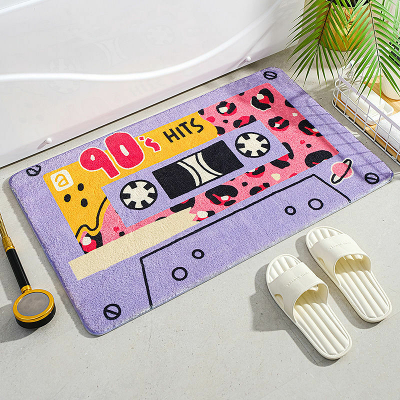 Y2K Grunge 90s Vintage Cassette Tape Rug - Retro Y2K Summer Party Decor, 90s Hip Hop Style