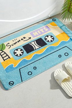 Y2K Grunge 90s Vintage Cassette Tape Rug - Retro Y2K Summer Party Decor, 90s Hip Hop Style