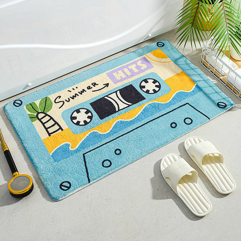 Y2K Grunge 90s Vintage Cassette Tape Rug - Retro Y2K Summer Party Decor, 90s Hip Hop Style