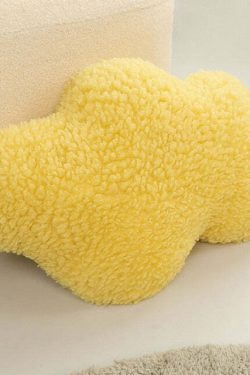 Y2K Grunge Aesthetic Cloud Plush Cushion - Retro 90s Summer Decor for Y2K Fashionistas