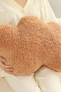 Y2K Grunge Aesthetic Cloud Plush Cushion - Retro 90s Summer Decor for Y2K Fashionistas
