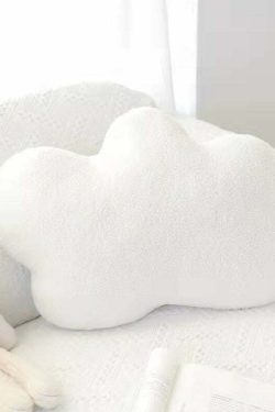 Y2K Grunge Aesthetic Cloud Plush Cushion - Retro 90s Summer Decor for Y2K Fashionistas
