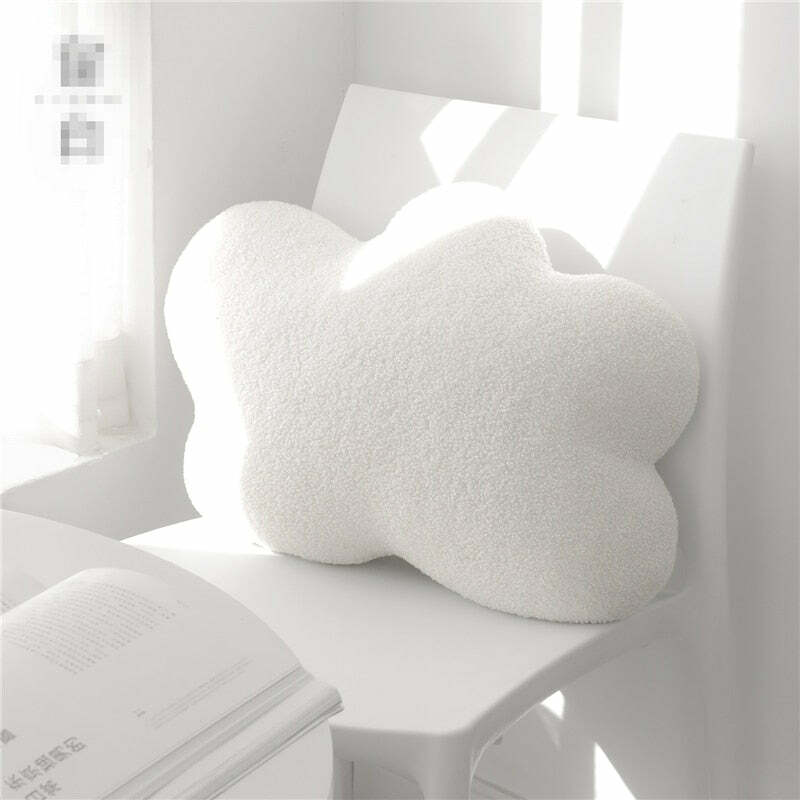 Y2K Grunge Aesthetic Cloud Plush Cushion - Retro 90s Summer Decor for Y2K Fashionistas