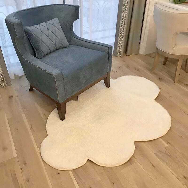Y2K Grunge Aesthetic Rug - Cloud Bedside Carpet for Retro 90s Summer Outfits & Pastel Goth Decor