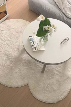 Y2K Grunge Aesthetic Rug - Cloud Bedside Carpet for Retro 90s Summer Outfits & Pastel Goth Decor