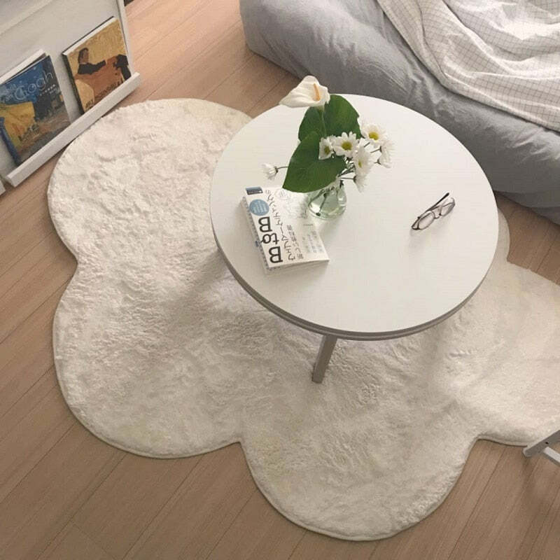 Y2K Grunge Aesthetic Rug - Cloud Bedside Carpet for Retro 90s Summer Outfits & Pastel Goth Decor