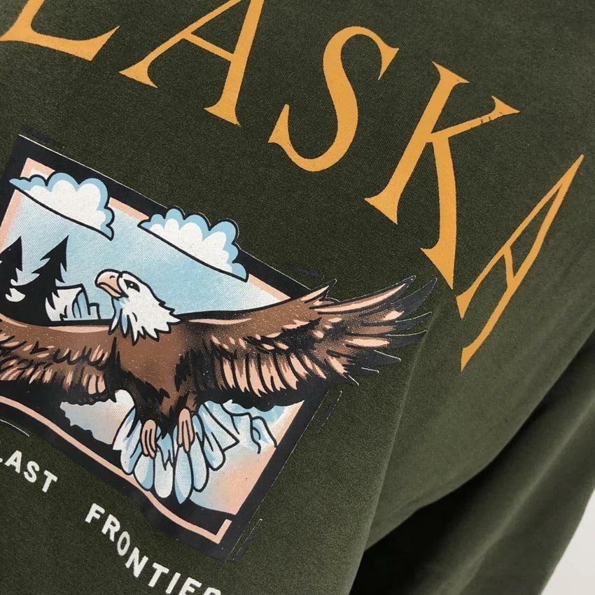 Y2K Grunge Alaska Hawk Sweatshirt - Retro 90s Fashion, Summer Y2K Outfits, Pastel Goth Style