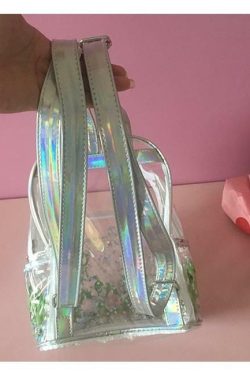 Y2K Grunge Alien Invasion Transparent Backpack - Perfect for 90s and Y2K Summer Outfits