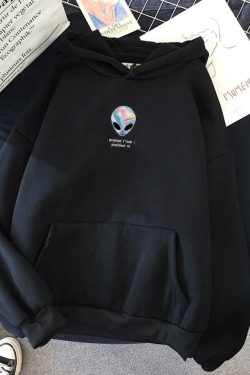 Y2K Grunge Alien Spaced Out Hoodie - Retro 90s Fashion, Summer Y2K Outfits, Pastel Goth Style