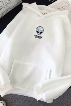 Y2K Grunge Alien Spaced Out Hoodie - Retro 90s Fashion, Summer Y2K Outfits, Pastel Goth Style