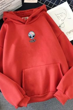 Y2K Grunge Alien Spaced Out Hoodie - Retro 90s Fashion, Summer Y2K Outfits, Pastel Goth Style