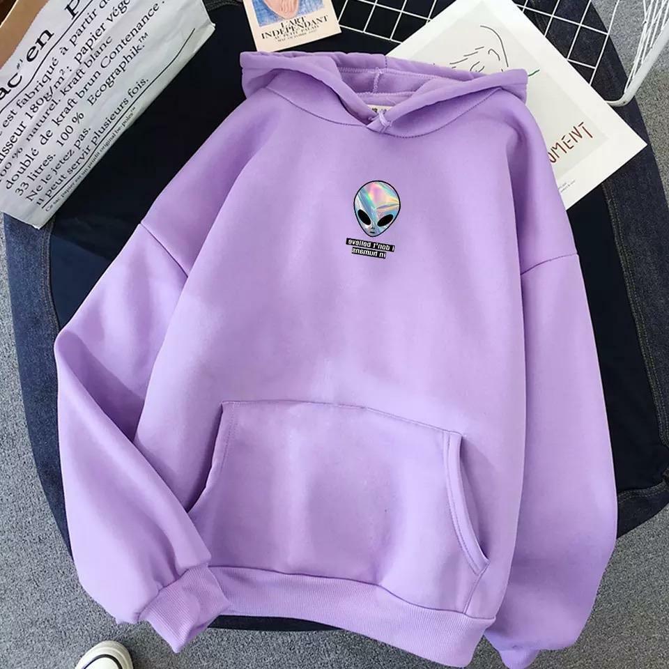 Y2K Grunge Alien Spaced Out Hoodie - Retro 90s Fashion, Summer Y2K Outfits, Pastel Goth Style