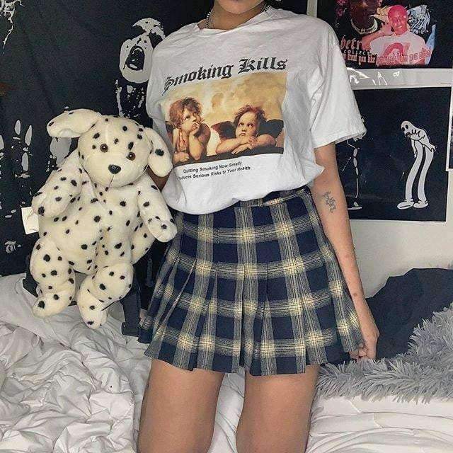 Y2K Grunge Angel Shirt - Retro 90s Fashion, Summer Y2K Outfits, Gothic Y2K Style
