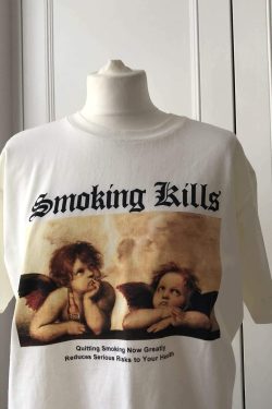 Y2K Grunge Angel Shirt - Retro 90s Fashion, Summer Y2K Outfits, Gothic Y2K Style