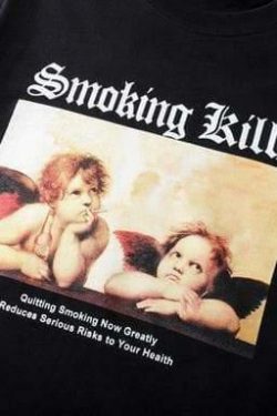 Y2K Grunge Angel Shirt - Retro 90s Fashion, Summer Y2K Outfits, Gothic Y2K Style