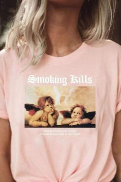 Y2K Grunge Angel Shirt - Retro 90s Fashion, Summer Y2K Outfits, Gothic Y2K Style
