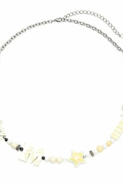 Y2K Grunge Angel Star Necklace - Retro 90s Fashion, Pastel Goth, Y2K Party & Club Outfits