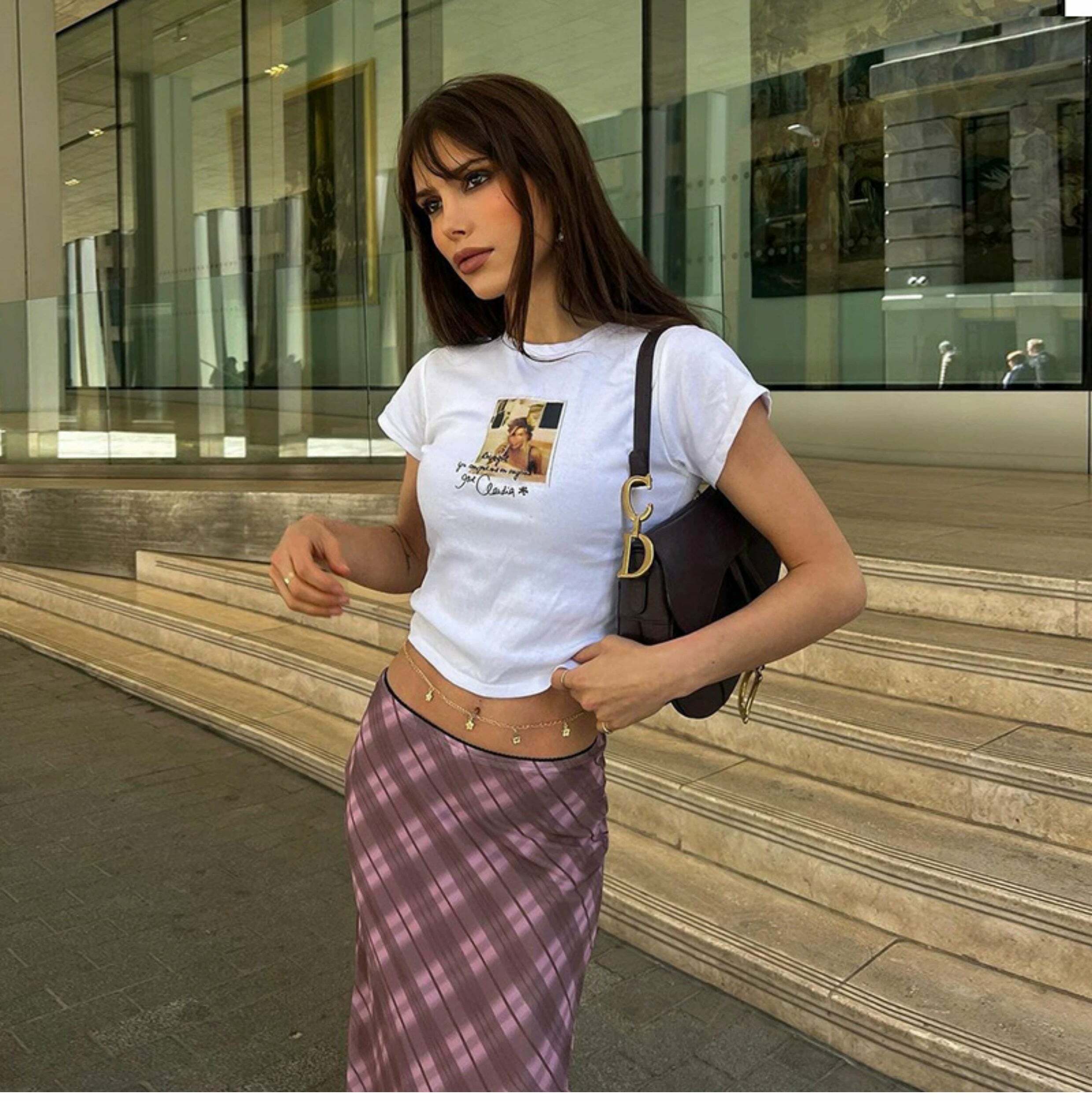 Y2K Grunge Angelic Vintage Maxi Skirt - 90s Fashion, Retro Style, Pastel Goth, Y2K Summer Outfit