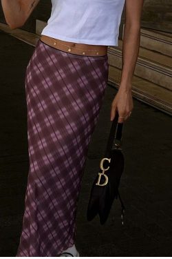 Y2K Grunge Angelic Vintage Maxi Skirt - 90s Fashion, Retro Style, Pastel Goth, Y2K Summer Outfit
