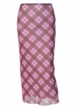 Y2K Grunge Angelic Vintage Maxi Skirt - 90s Fashion, Retro Style, Pastel Goth, Y2K Summer Outfit