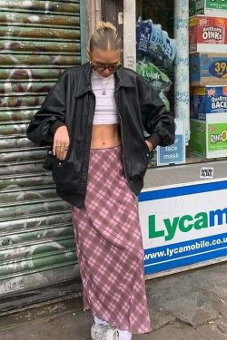 Y2K Grunge Angelic Vintage Maxi Skirt - 90s Fashion, Retro Style, Pastel Goth, Y2K Summer Outfit