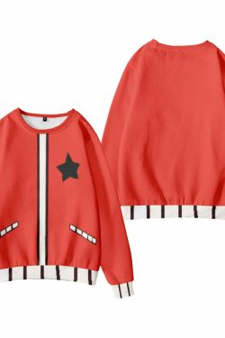 Y2K Grunge Anime Sweatshirt - Retro 90s Fashion, Y2K Summer Outfits, Pastel Goth Style