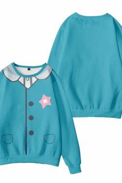 Y2K Grunge Anime Sweatshirt - Retro 90s Fashion, Y2K Summer Outfits, Pastel Goth Style