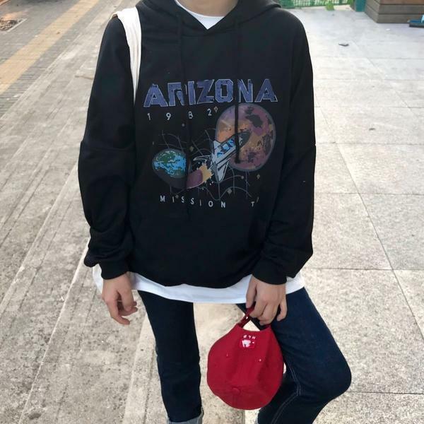 Y2K Grunge Arizona Mission to Mars Hoodie - Retro 90s Fashion, Summer Y2K Outfits