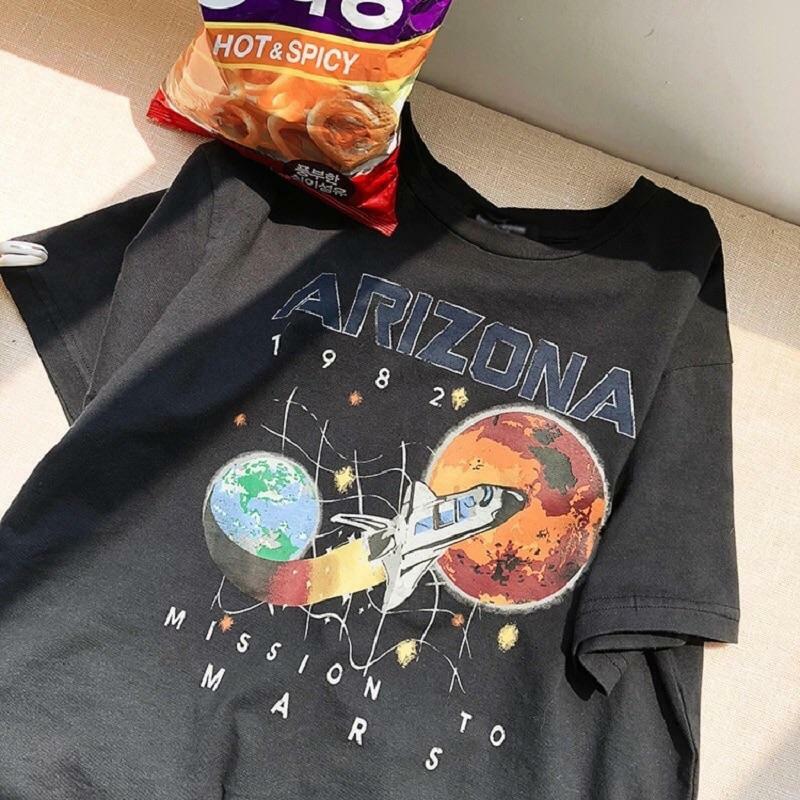 Y2K Grunge Arizona Space T-Shirt - Retro 90s Summer Outfit, Pastel Goth, Y2K Popstar Style