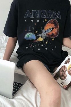 Y2K Grunge Arizona Space T-Shirt - Retro 90s Summer Outfit, Pastel Goth, Y2K Popstar Style