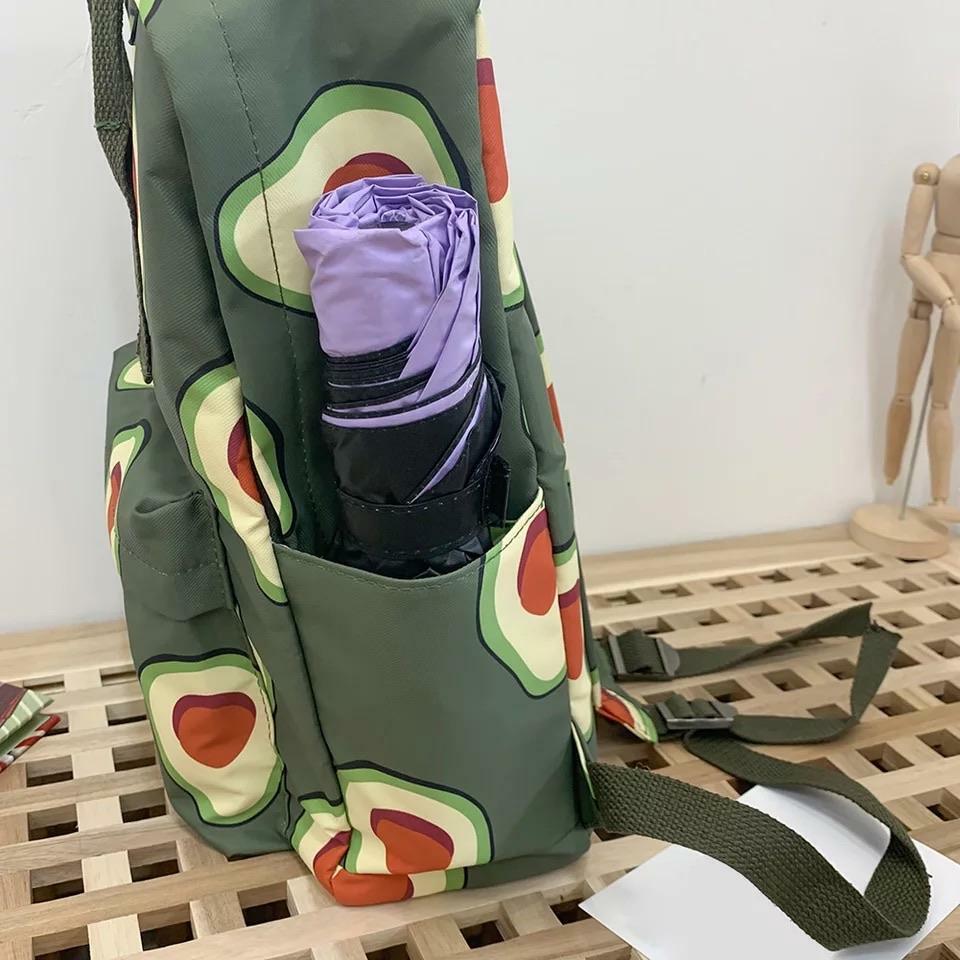 Y2K Grunge Avocados Backpack - Retro 90s Fashion, Summer Outfits, and Pastel Goth Style