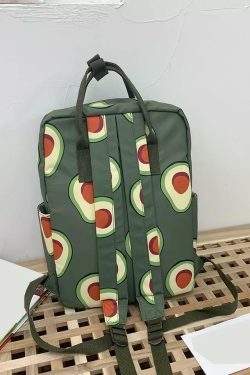 Y2K Grunge Avocados Backpack - Retro 90s Fashion, Summer Outfits, and Pastel Goth Style