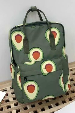 Y2K Grunge Avocados Backpack - Retro 90s Fashion, Summer Outfits, and Pastel Goth Style