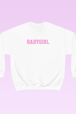 Y2K Grunge Baby Girl Crewneck Sweatshirt - Retro 90s Fashion, Summer Y2K Outfits