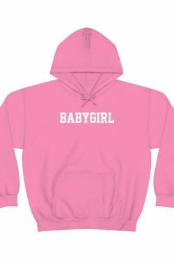 Y2K Grunge Baby Girl Hoodie Sweatshirt - Retro 90s Fashion, Summer Y2K Outfits, Pastel Goth