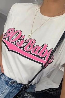 Y2K Grunge Baby Tee - Retro 90s Fashion, Summer Outfits, and Hip Hop Style for Women