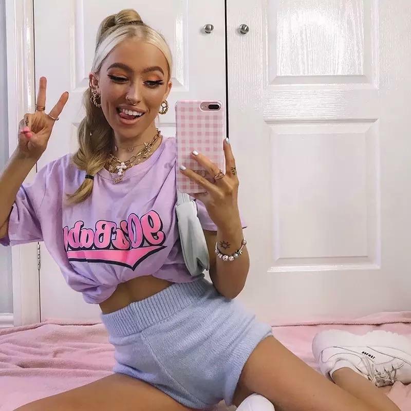 Y2K Grunge Baby Tee - Retro 90s Fashion, Summer Outfits, and Hip Hop Style for Women
