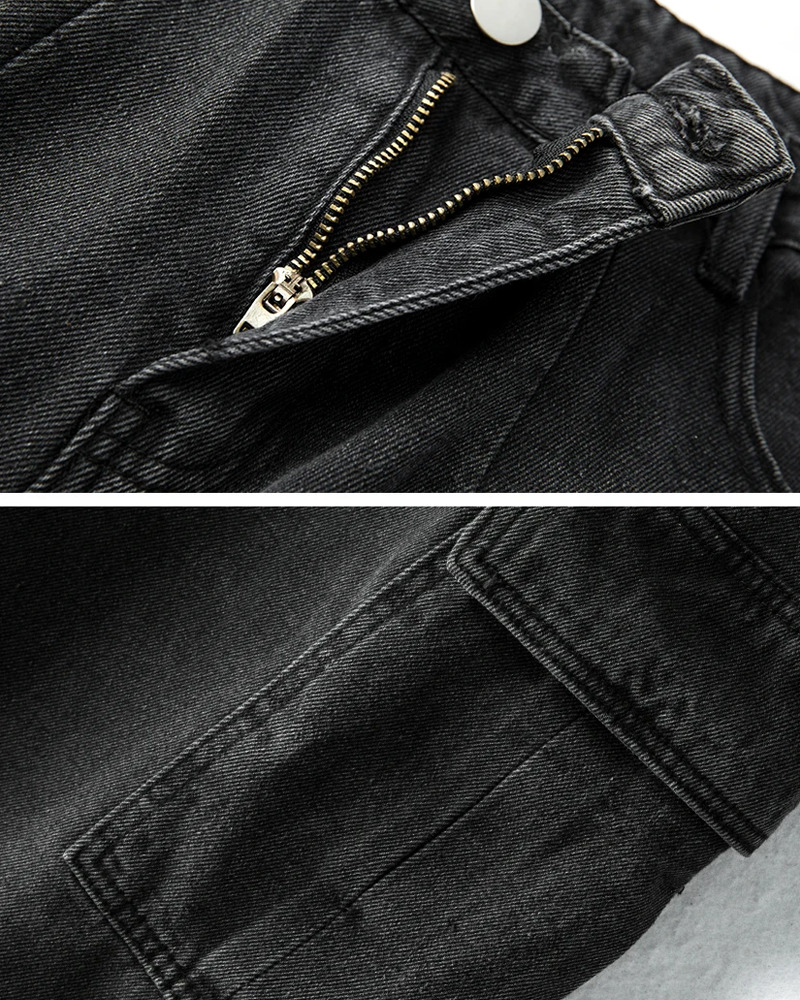 Y2K Grunge Baggy Cargo Jeans - 90s Retro Summer Outfit, Y2K Club & Party Fashion