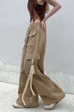 Y2K Grunge Baggy Cargo Pants - 90s Retro Summer Outfit, Y2K Fashion, Gothic Y2K Style