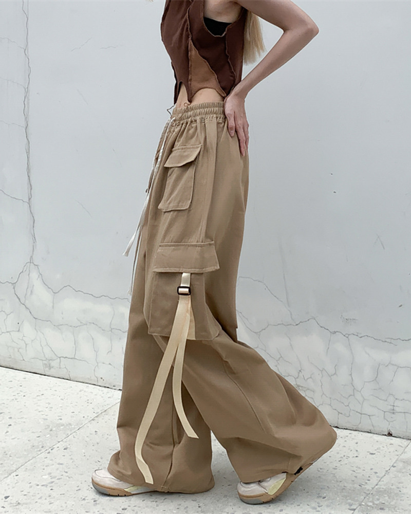 Y2K Grunge Baggy Cargo Pants - 90s Retro Summer Outfit, Y2K Fashion, Gothic Y2K Style
