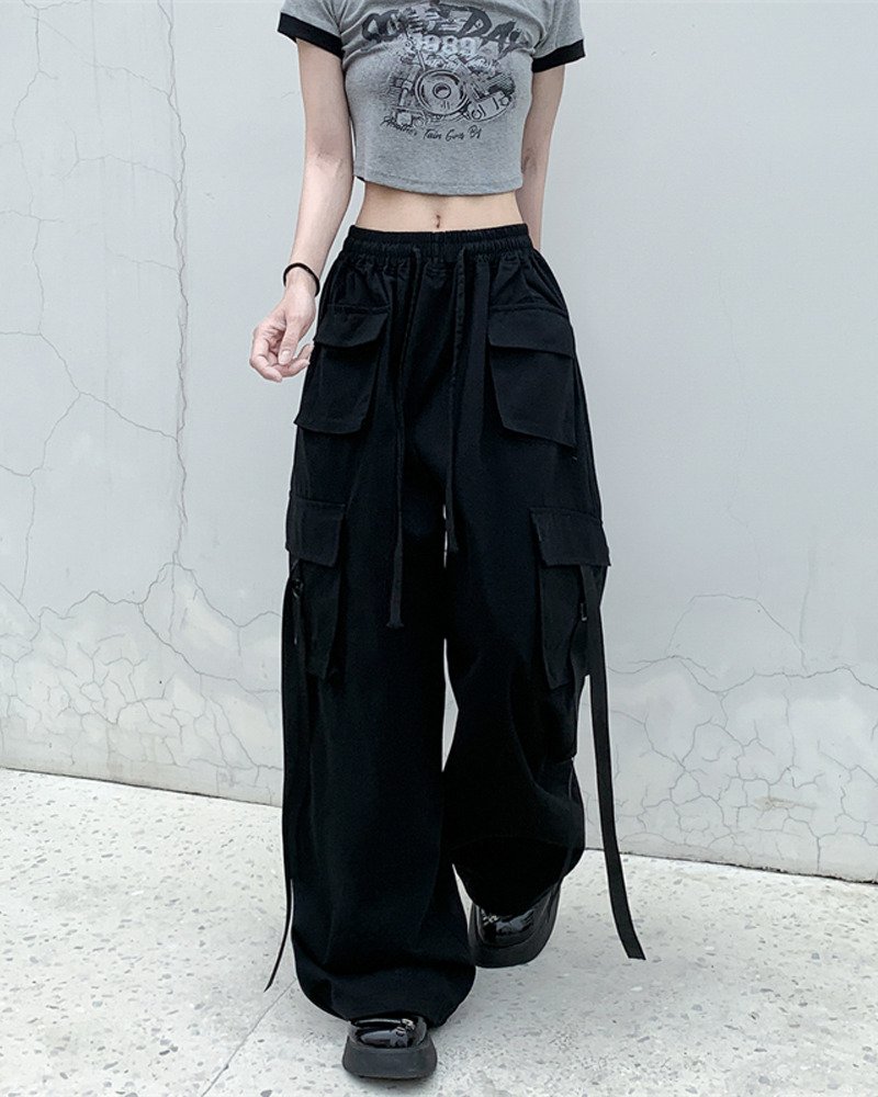 Y2K Grunge Baggy Cargo Pants - 90s Retro Summer Outfit, Y2K Fashion, Gothic Y2K Style
