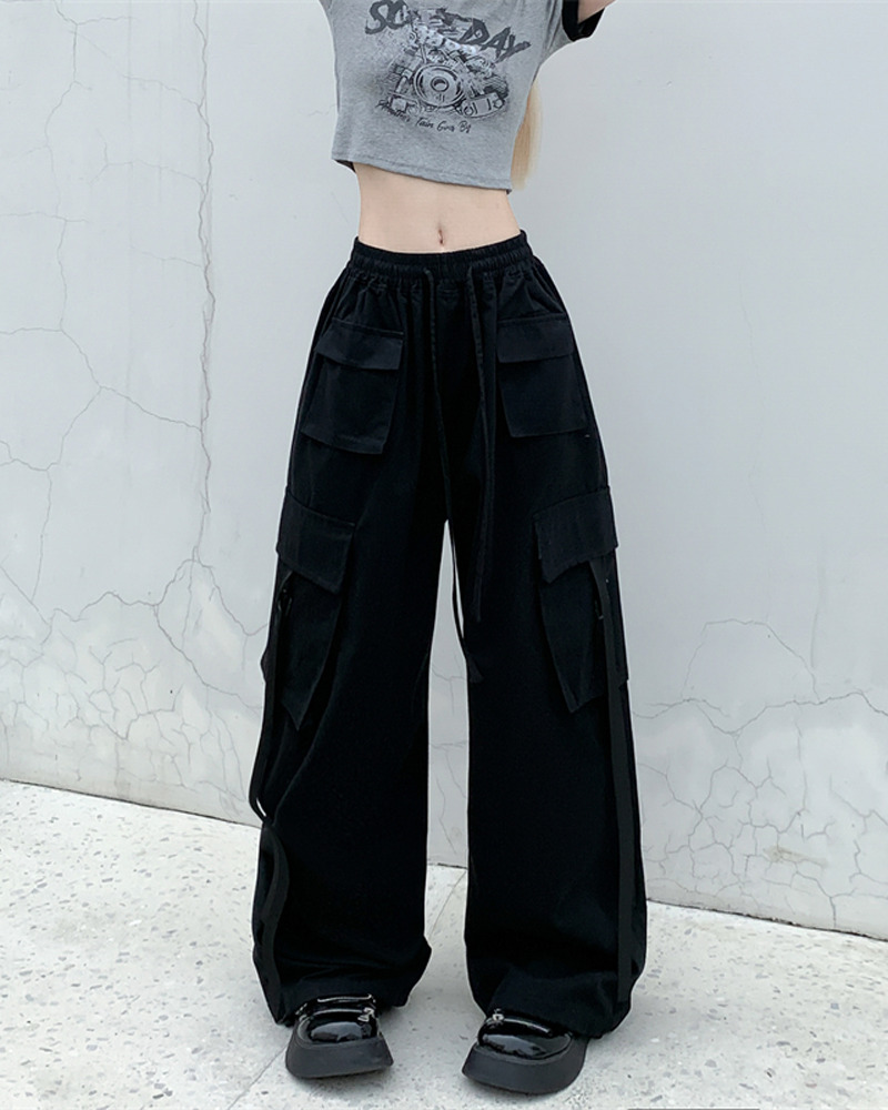 Y2K Grunge Baggy Cargo Pants - 90s Retro Summer Outfit, Y2K Fashion, Gothic Y2K Style