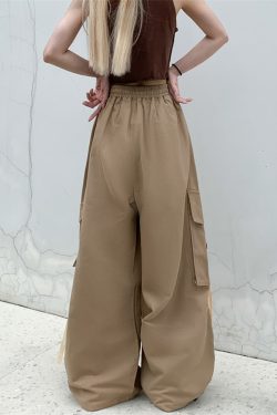 Y2K Grunge Baggy Cargo Pants - 90s Retro Summer Outfit, Y2K Fashion, Gothic Y2K Style