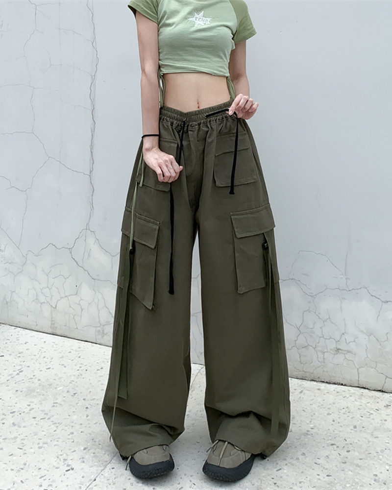 Y2K Grunge Baggy Cargo Pants - 90s Retro Summer Outfit, Y2K Fashion, Gothic Y2K Style
