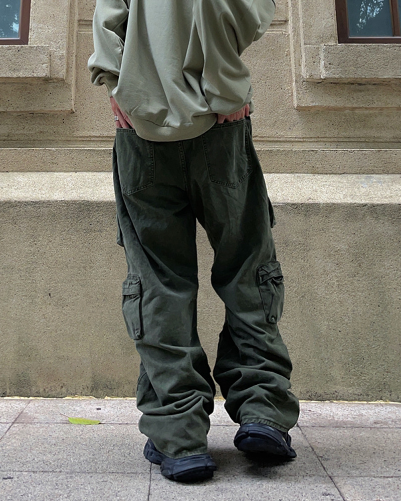 Y2K Grunge Baggy Green Cargo Pants - 90s Retro Summer Outfit, Y2K Fashion Essentials