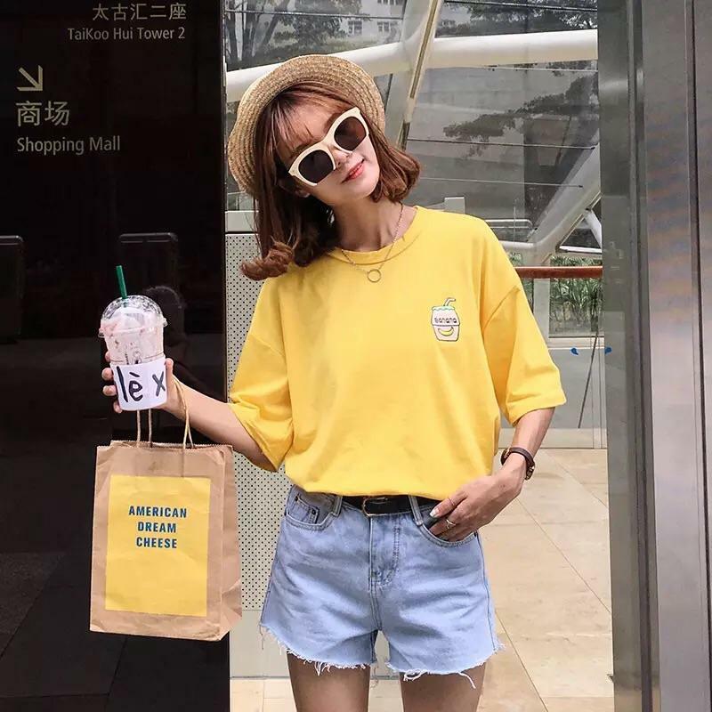 Y2K Grunge Banana Milkshake T-Shirts - Retro 90s Summer Outfits, Baby Tees, and Pastel Goth Styles