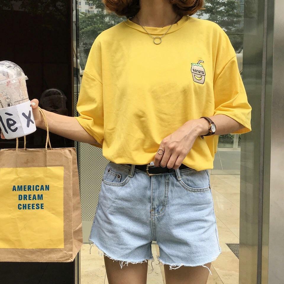Y2K Grunge Banana Milkshake T-Shirts - Retro 90s Summer Outfits, Baby Tees, and Pastel Goth Styles
